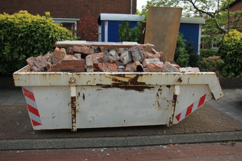 Business office with organized waste removal