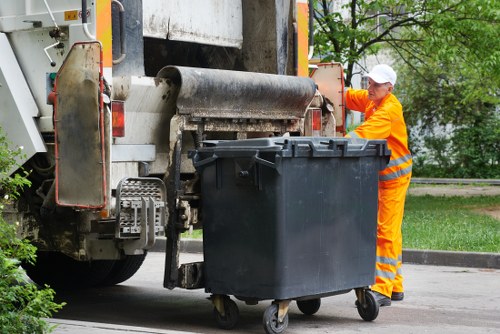 Route-optimised van leaving a local recycling centre with sorted loads
